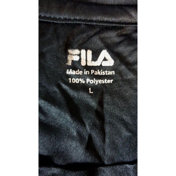 Fila Mens Sleeveless Athletic Tank L Black Sports Lightweight Workout Hoops Top - Picture 3 of 4